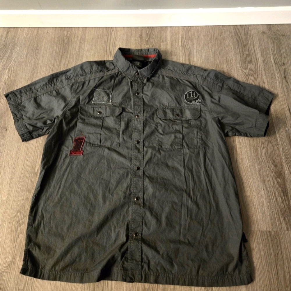 Harley-Davidson Gray Button-Up Shirt